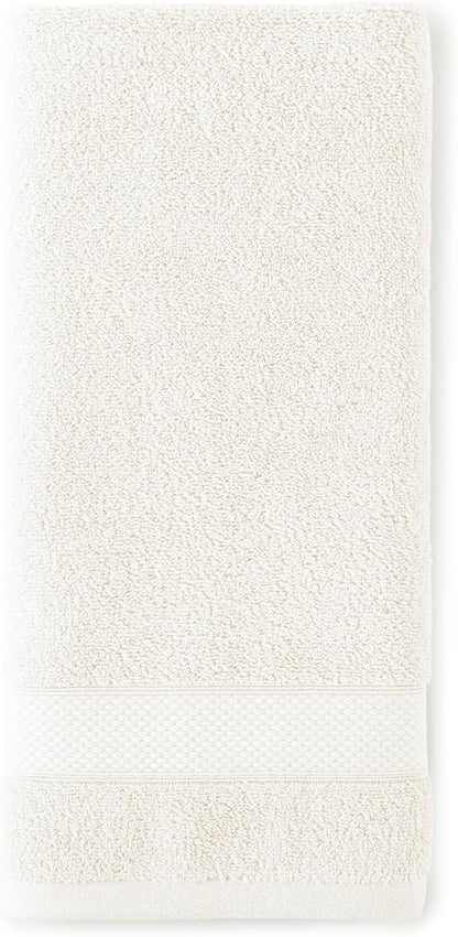 Peacock Alley Diamond 6 Piece Towel Set - Luxurious 100% Long-Staple Turkish Cotton - Soft, Absorbent & Fast Drying, Ivory