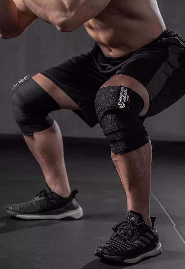 TAVIEW Elbow Wraps for Weightlifting (1 Pair), 47" Elastic Elbow Support & Compression Powerlifting, Fitness, Cross Training & Gym Workout - Elbow Straps for Weight Lifting