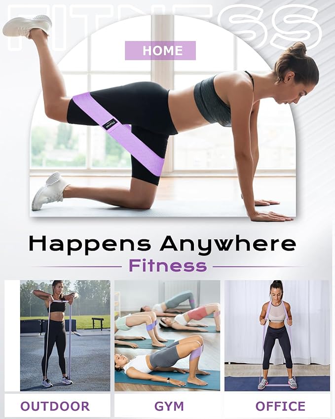 Pull Up Bands, Fitense Resistance Bands Set with Door Anchor, Stretching Assist Band, Portable Exercise, Muscle Training, Physical Therapy, Exercise Workout Bands for Working Out for Women