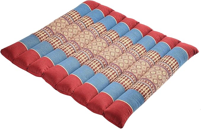 Rollable Cushion - Organic Kapok Filling, use Rolled or Flat for Yoga and Meditation, Lightweight, Great car or seat Cushion