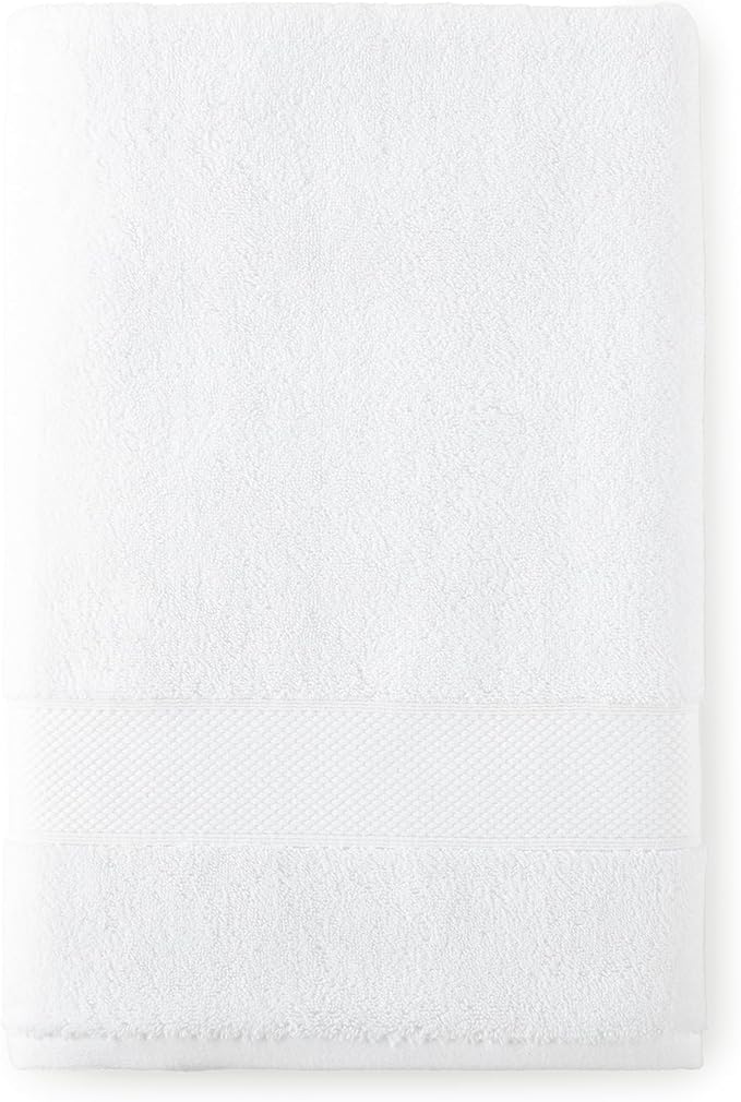 Peacock Alley Diamond 6 Piece Towel Set - Luxurious 100% Long-Staple Turkish Cotton - Soft, Absorbent & Fast Drying, White