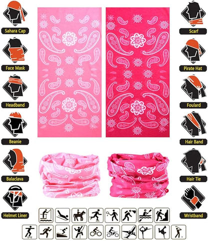 Headband Neck Gaiter Head Wrap Headwear Face Mask Magic Scarf Bandana for Men and Women