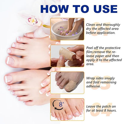 Toenail Fungus Treatment Extra Strength,32 Pcs Nail Patches for Nail Treatment Overnight, Nail Repair for Damaged Nails, Nails Care Supplies, Restore Discoloration and Thickness