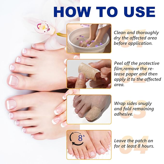 Toenail Treatment Extra Strength, 64 Patch Nail Patches for Nail Treatment Overnight, Nail Repair for Damaged Nails, Nails Care Supplies, Restore Discoloration (64 Patch)