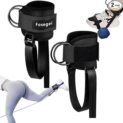 Ankle Straps for Dumbbell and Cable Machine, Monkey Foot Dumbbell Attachment Straps for Gym Trainer and Ankle Straps for Weight Lifting, Leg Extensions for Women and Men