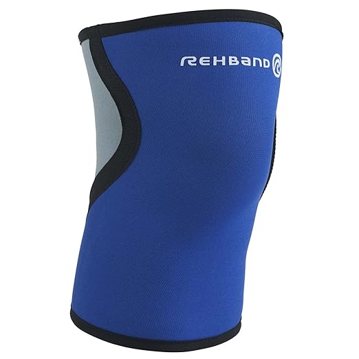 Rehband light Knee Support 3mm, Knee Sleeve for Endurance & Fitness, more stability and movement control during workout, Colour:Blue, Size:X-Small