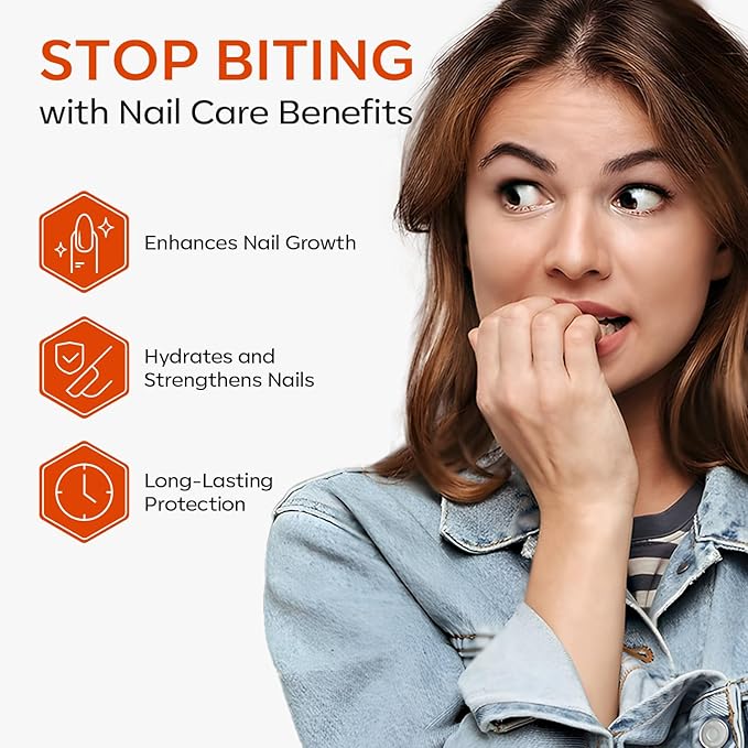 Modelones Nail Art Nail Biting Treatment for Kids No Bite Nail Polish Bitter Thumb Sucking Deterrent Nail Biting Prevention Quick-Drying Stop Nail Biting kids & Adults