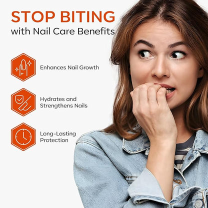 Modelones Nail Art Nail Biting Treatment for Kids No Bite Nail Polish Bitter Thumb Sucking Deterrent Nail Biting Prevention Quick-Drying Stop Nail Biting kids & Adults