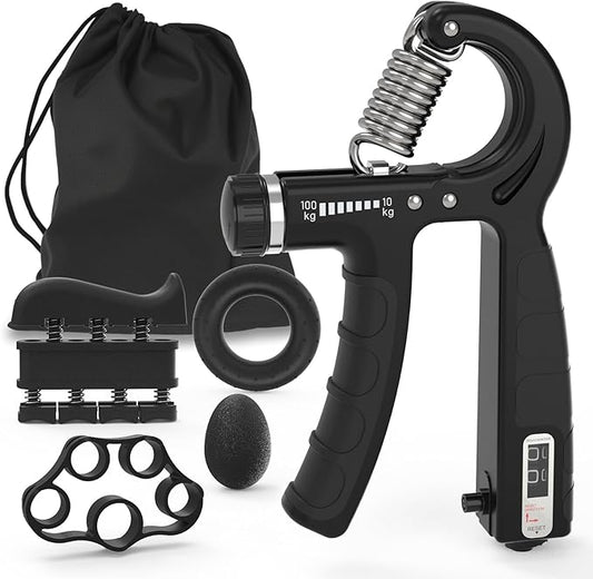 JKSHMYT Grip Strength Trainer Kits (5 Pack), Adjustable Resistance Forearm Strengthener, Hand Gripper Strengthener for Muscle Building and Injury Recovery for Athletes