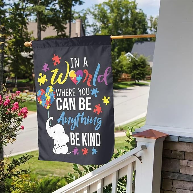 Autism Awareness Garden Flag 12 X 18 Inch Home Indoor & Outdoor Vertical Double-Sided Flags Yard House Farmhouse Sign For Home Garden Decoration