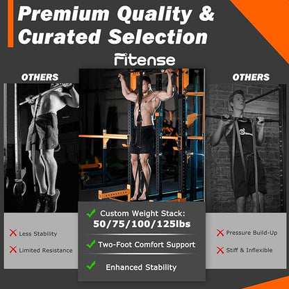 Pull Up Assistance Bands 50-350lbs, Heavy Duty Pull Up Workout Band with Feet Rest, Resistance Band for Pull Up Bar Bands, Pull Up Assist Band Strength Training Workout Equipment, Height Adjustable