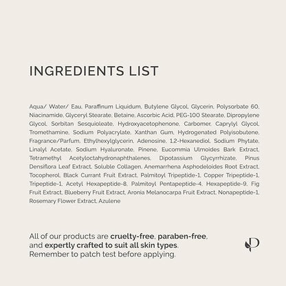 PLANTIFIQUE Korean Vitamin C Face Massage Serum – Hydrating Anti-Aging Collagen & Peptides Formula – Perfect for Gua Sha Facial Massage & Even Skin Tone Glow