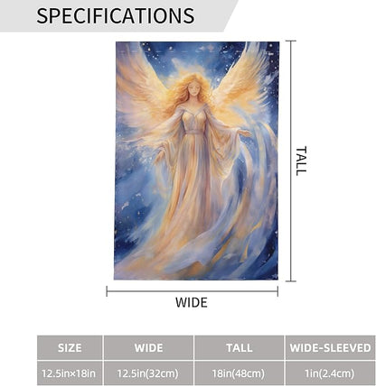 A Golden Angel Garden Flag 12x18 In Double Sided Yard Flags Lawn Sign Decor No Flagstand