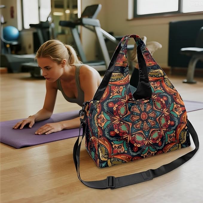 Yoga Mat Bag for Women Men Large Carryall Tote with Adjustable Shoulder Strap for Gym Yoga Travel Pilates Office