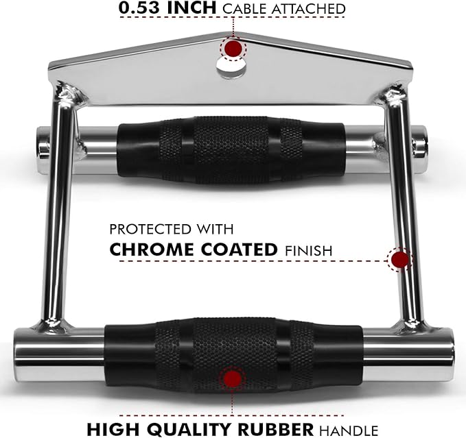 A2ZCARE Cable Machine Accessories for Weight Lifting, LAT Pull Down Attachment, Cable Attachments for Gym