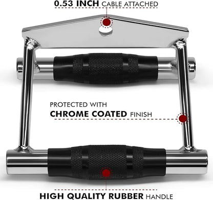 A2ZCARE Cable Machine Accessories for Weight Lifting, LAT Pull Down Attachment, Cable Attachments for Gym