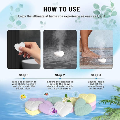 Shower Steamers Aromatherapy for Women Men,10 Pack Organic Essential Oils, Spa Relaxation,Travel Essentials Aromatherapy Bath,Birthday Gifts for Her