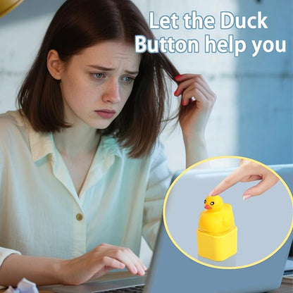 Duck Quacking Fidget Toy, Fun Stress Relief Toy with Led Lights, Cute Duck Quacking Keychain, Adults Keyboard Clicker, Ideal for ADHD and Autism (Duck Quacking)