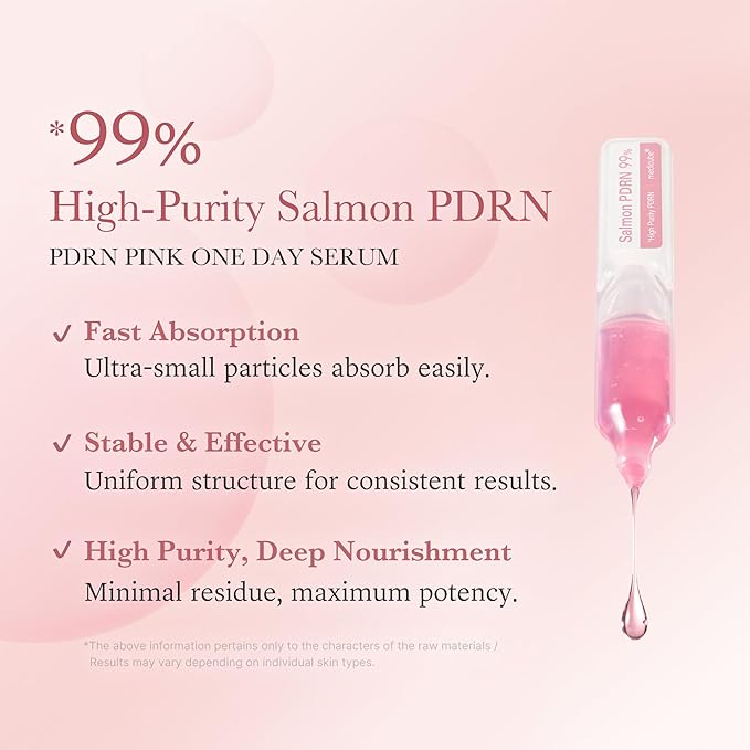 medicube Intensive Moisture & Skin Plumping Set: Salmon DNA PDRN Pink Peptide Serum and Salmon DNA PDRN Pink One Day Serum