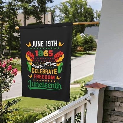Juneteenth Garden Flag – 12.5x18 Inch Outdoor juneteenth Decorations Banner, african american flag, Yard Decor, Black History Month, Freedom Day Gift