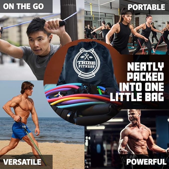 Resistance Bands Set for Men, Women, Exercise & Workout. Fitness Bands for Leg & Bicep Work. Workout Bands for Working Out. Stretch Bands for Physical Therapy. Strength Bands. Elastic Weight Training.