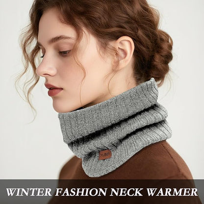 Neck Warmer Gaiter, Winter Fleece Lined Face Mask Scarf for Men Women, Thick Warm Cold Weather Running Ski Neck Cover