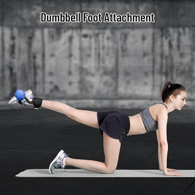 Ankle Straps for Dumbbell and Cable Machine, Monkey Foot Dumbbell Attachment Straps for Gym Trainer and Ankle Straps for Weight Lifting, Leg Extensions for Women and Men