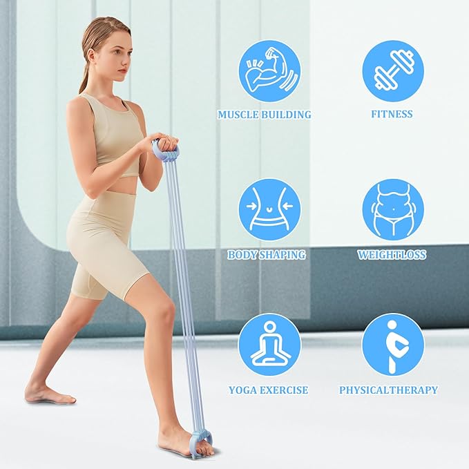 Resistance Bands with Handles, Single Resistance Bands, Exercise Bands with Comfortable Handles, Resistance Training, Physical Therapy, Home Workouts, Fitness, Pilates