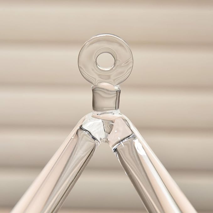 TOPFUND 4.5" Clear Quartz Singing Pyramid Sound Therapy Instrument with Carrying Case and Quartz Suede Mallet