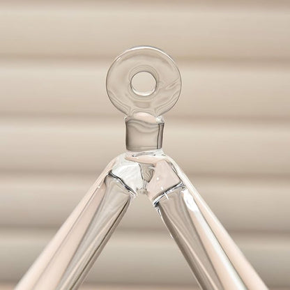 TOPFUND 4.5" Clear Quartz Singing Pyramid Sound Therapy Instrument with Carrying Case and Quartz Suede Mallet
