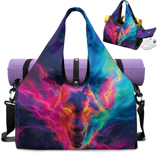 Yoga Mat Bag for Women Men Large Carryall Tote with Adjustable Shoulder Strap for Gym Yoga Travel Pilates Office
