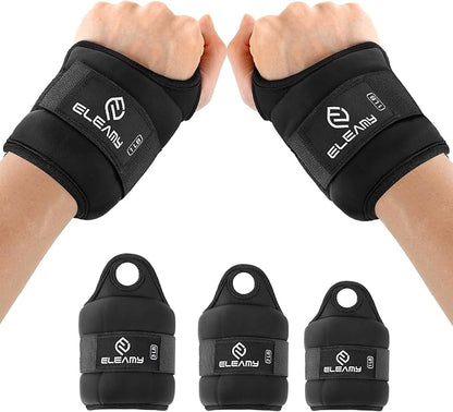 Wrist Weights with Thumb Loops Lock for Women & Men, 0.5lb*2/1lb*2/1.5lb*2/2lb*2/3lb*2,Premium Ice Silk Fabric,Comfortable & Tear Resistant for Walking,Running,Fitness and More