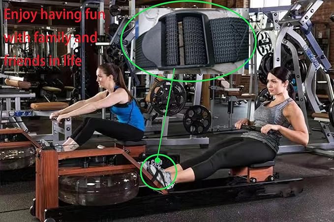 Concept 2 Rower Accessories Foot Pedal Fixed Straps Workout Machine Parts Sunny Health Replacement Cable Multi Function Adjustable Nylon Bicycle Binding Elliptical Treadlife Fitness （2pcs Black）