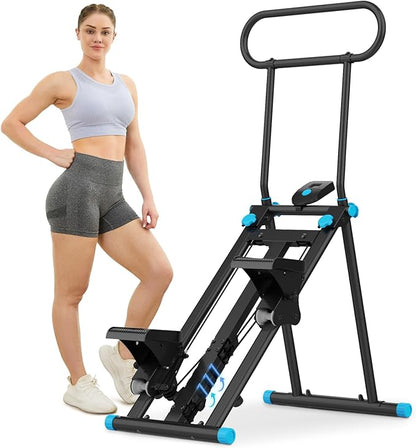 Stair Stepper for Home Gym,Folding Vertical Climber Cardio Exercise Machine,Stair Climber for Full Body Workout with Adjustable Handlebar for Women & Men