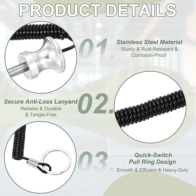 Weight Stack Pin, Weight Gym Pin Strength Training Equipment Replacement with Pull Rope for Home Gym Club