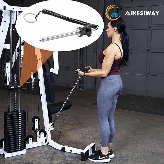 Universal Magnetic Weight Stack Pin with Pull Rope - Heavy Duty Gym Pin for Weight Stack Machines | Commercial & Home Gym Accessories | Replacement Weight Pins for Strength Training Equipment