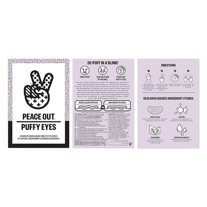 PEACE OUT Skincare Puffy Under-Eye Patches 6x pairs