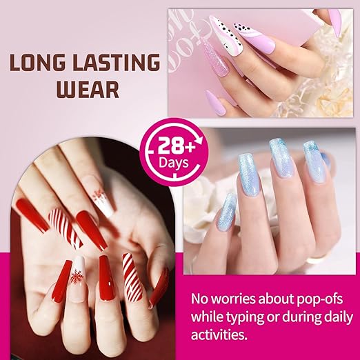 2Pcs 30g Semi Solid Nail Glue for Press On Nails Tips Super Strong Gel Nail Glue No UV Lamp Need Quick Drying Gel Long Lasting for Fake Acrylic Nails