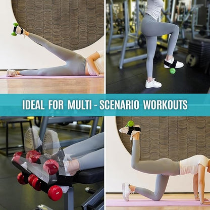 Dumbbell Foot Attachment for Leg Workout, Dumbbell Attachment Straps, Tibialis Trainer, Ankle Straps for Dumbbells, Dumbbell Foot Strap for Weight Lifting,Shin Splint,Hamstring Curls,Leg extensions