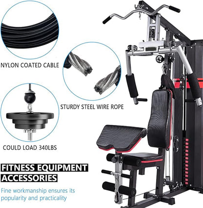 Favuit Fitness Pulley Cable, Gym Replacement Cable Heavy Duty Steel Wire Rope Fitness Cable Pulley System Attachments Home Gym Machine Equipment Workout Accessories