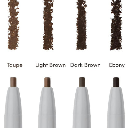 Easy Everyday™ Brow Pencil - Best Eyebrow Pencil for Women, Smudge Proof Hair-Like Strokes, 1.2mm Precision Tip with Spoolie, Vegan (Dark Brown)