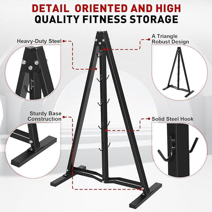 Lat Pulldown Attachments Rack - Home Gym Storage for Cable Machine Lat Pull Down Bar Gym Organizer