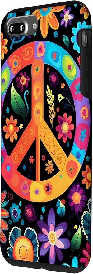 iPhone 7 Plus/8 Plus Peace Sign Hippie Floral Case