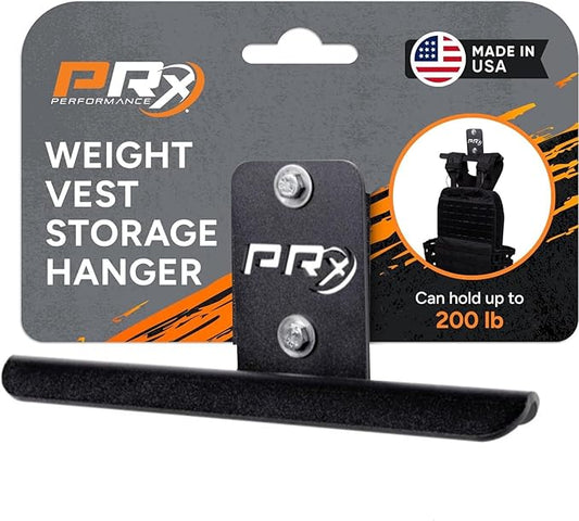 PRx Performance Wall-Mounted Heavy Duty Storage Hanger for Weight Vests,Tactical Gear, Backpacks,and Body Armor Plate Carrier Vests -Durable Steel Construction for Home Gym Accessories-USA-Made -Black