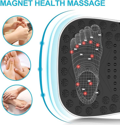 AXV Vibration Plate Exercise Machine Whole Body Workout Portable Mini Vibrate Fitness Platform Lymphatic Drainage Machine for Weight Loss Shaping Toning Wellness Home Gyms Workout (Mini)