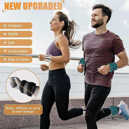 Ankle Weights Set of 2 (1 lb/2 lb/3 lb Each) Adjustable Wrist Weights for Women Men Wearable Arm Leg Weight for Pilates, Running, Walking, Workout, Yoga