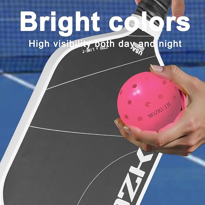 Pickleball Balls - USAPA Approved, 40 Holes Competition Pickle Balls for Tournament Play - High Visibility, Durable, Ideal for All Skill Levels