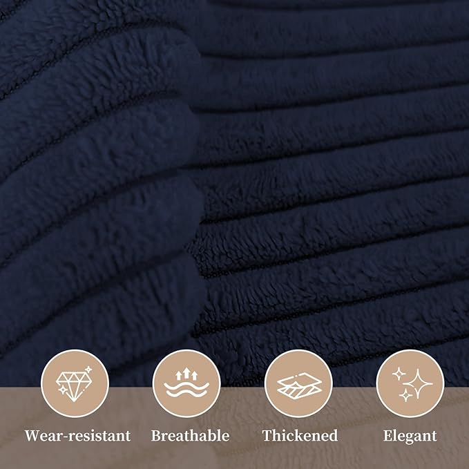 Sasttie Headboard Pillow Queen, Wedge Pillow Headboard for Sitting Up in Bed, Back-Rest Support Triangular Cushion for Reading - Features Removable Washable Cover, Navy