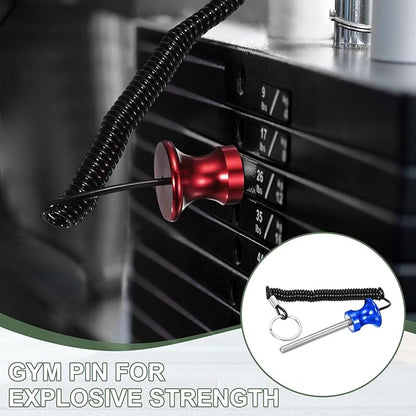 Weight Stack Pin, Weight Gym Pin Strength Training Equipment Replacement with Pull Rope for Commercial Home