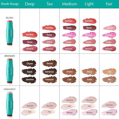 Thrive Causemetics Triple Threat Color Stick: Cream Bronzer & Contour Stick with Vitamin E, Evening Primrose Oil, Waterproof Smudge Proof Face Makeup Formula, Lisa (Medium Tan Neutral)